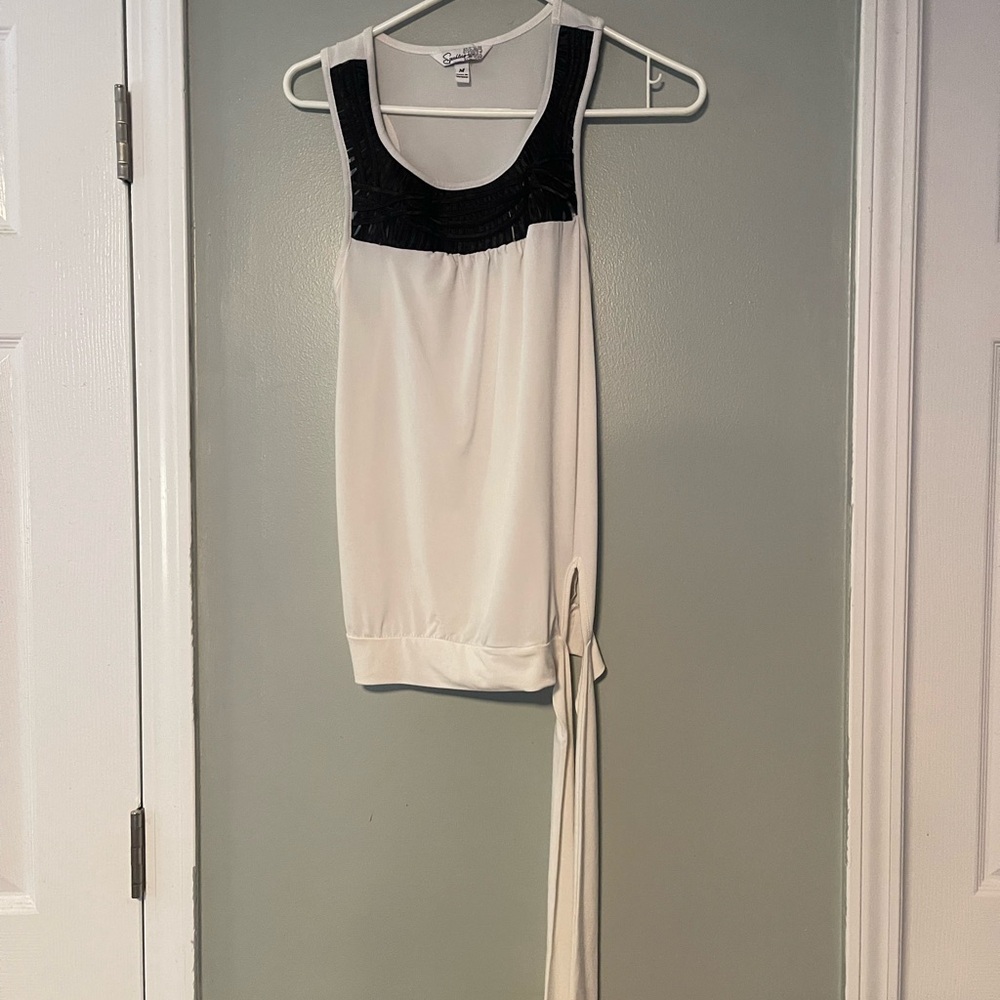 Speechless Black and White Tank Top